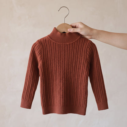 Little Manta Knit Turtleneck Sweater