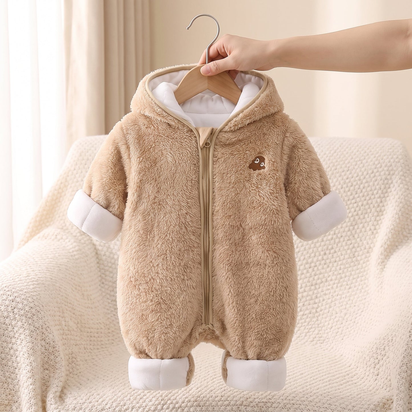 Little Manta Flannel Baby Winter Jumpsuit