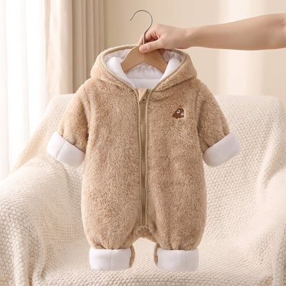 Little Manta Flannel Baby Winter Jumpsuit