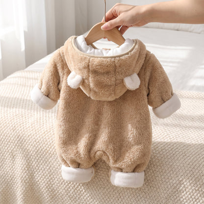 Little Manta Flannel Baby Winter Jumpsuit