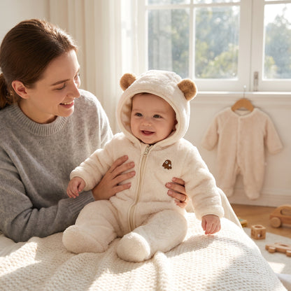 Little Manta Flannel Baby Winter Jumpsuit