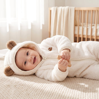 Little Manta Flannel Baby Winter Jumpsuit