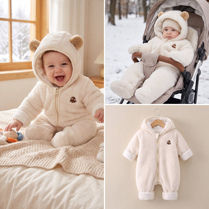 Little Manta Flannel Baby Winter Jumpsuit