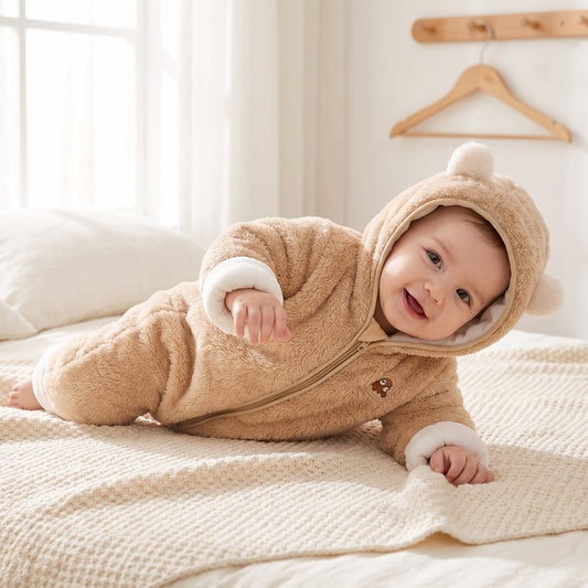 Little Manta Flannel Baby Winter Jumpsuit