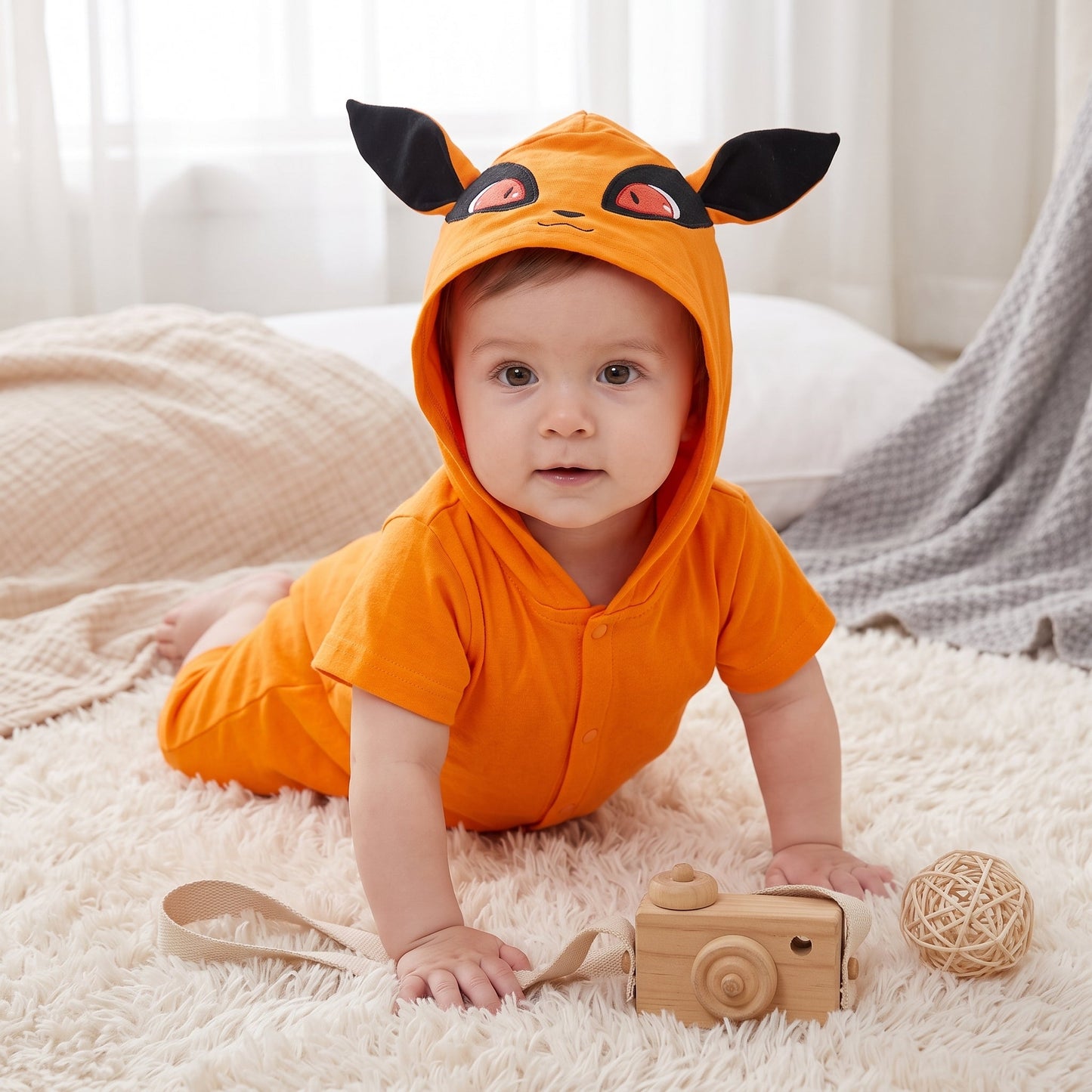 Little Manta Little Hero Character Baby Onesie