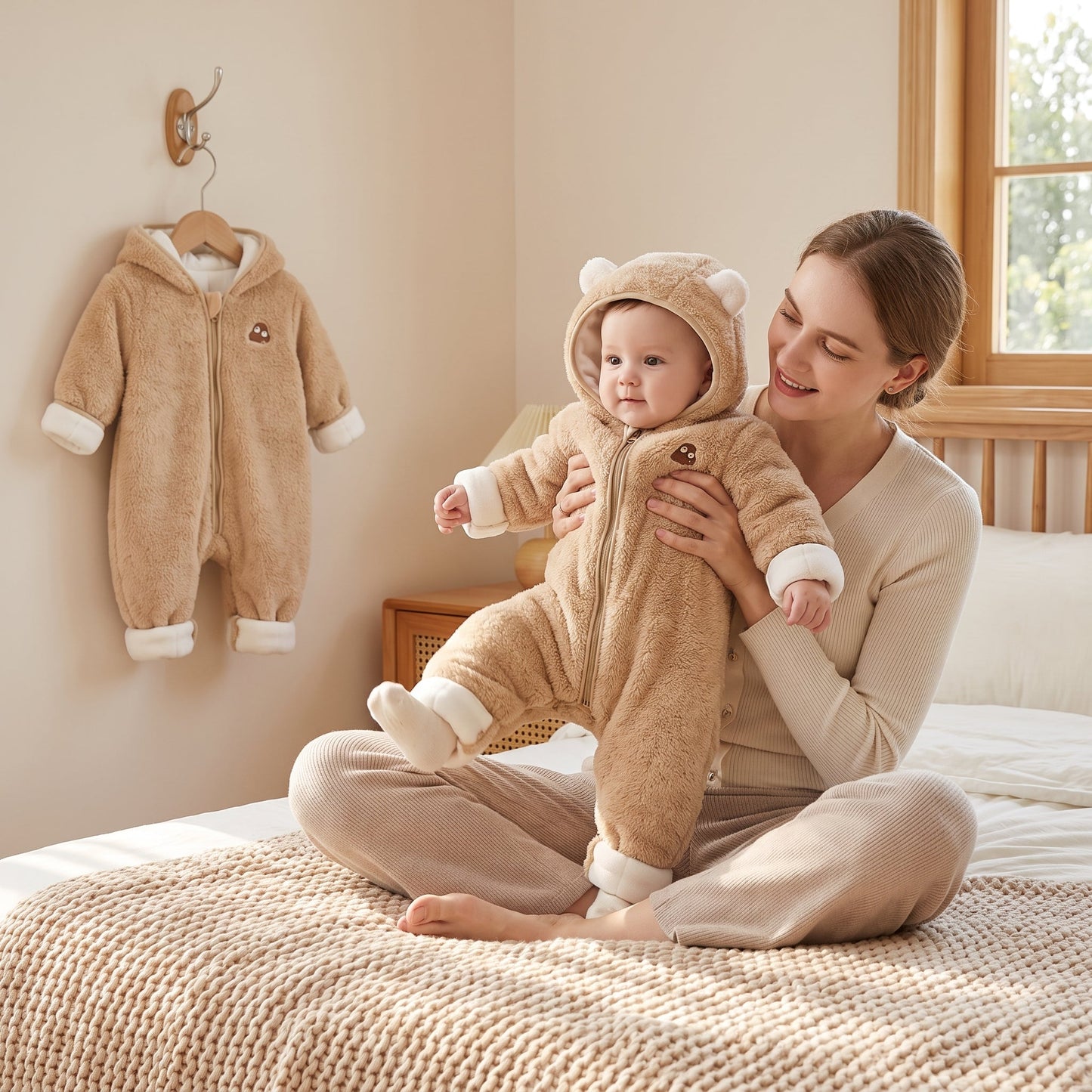 Little Manta Flannel Baby Winter Jumpsuit