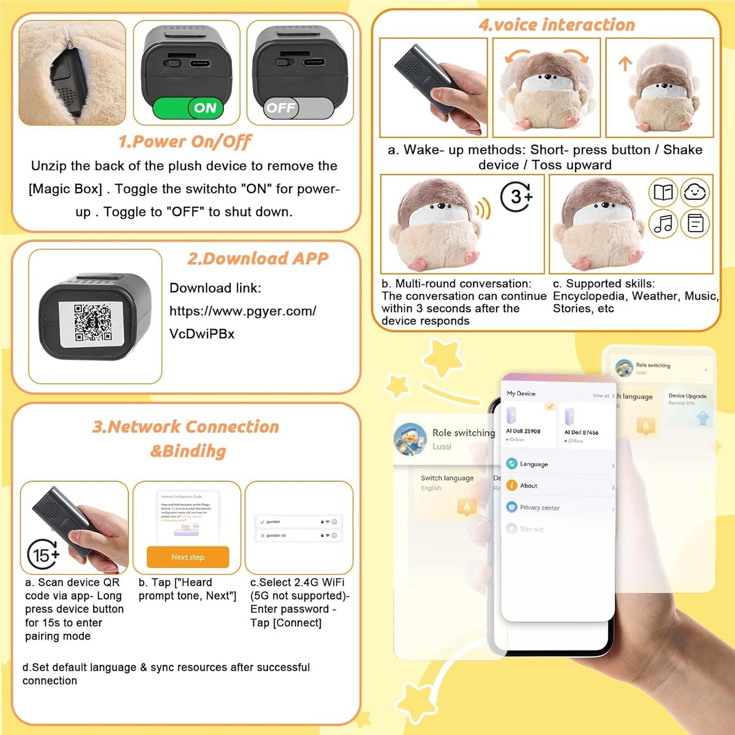 AI Smart Stuffed Animal Plush Toy