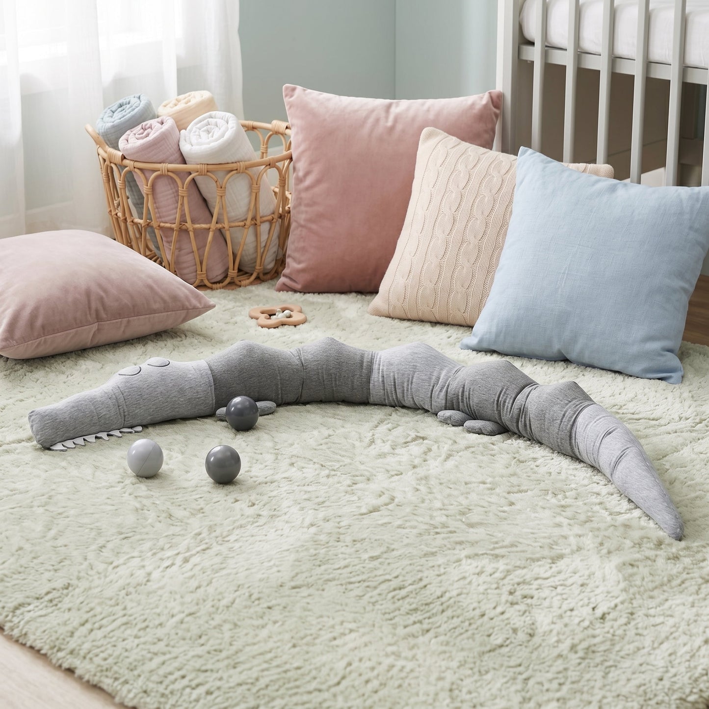 Animal Crib Bumper Liner Plush Toy