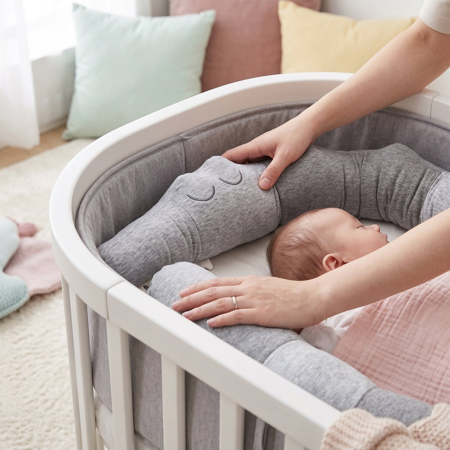 Animal Crib Bumper Liner Plush Toy