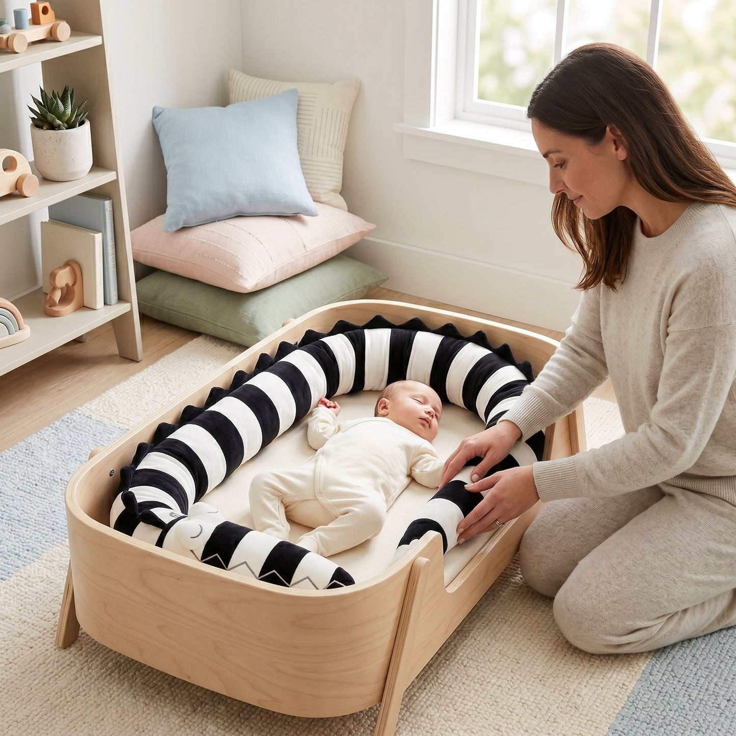 Animal Crib Bumper Liner Plush Toy