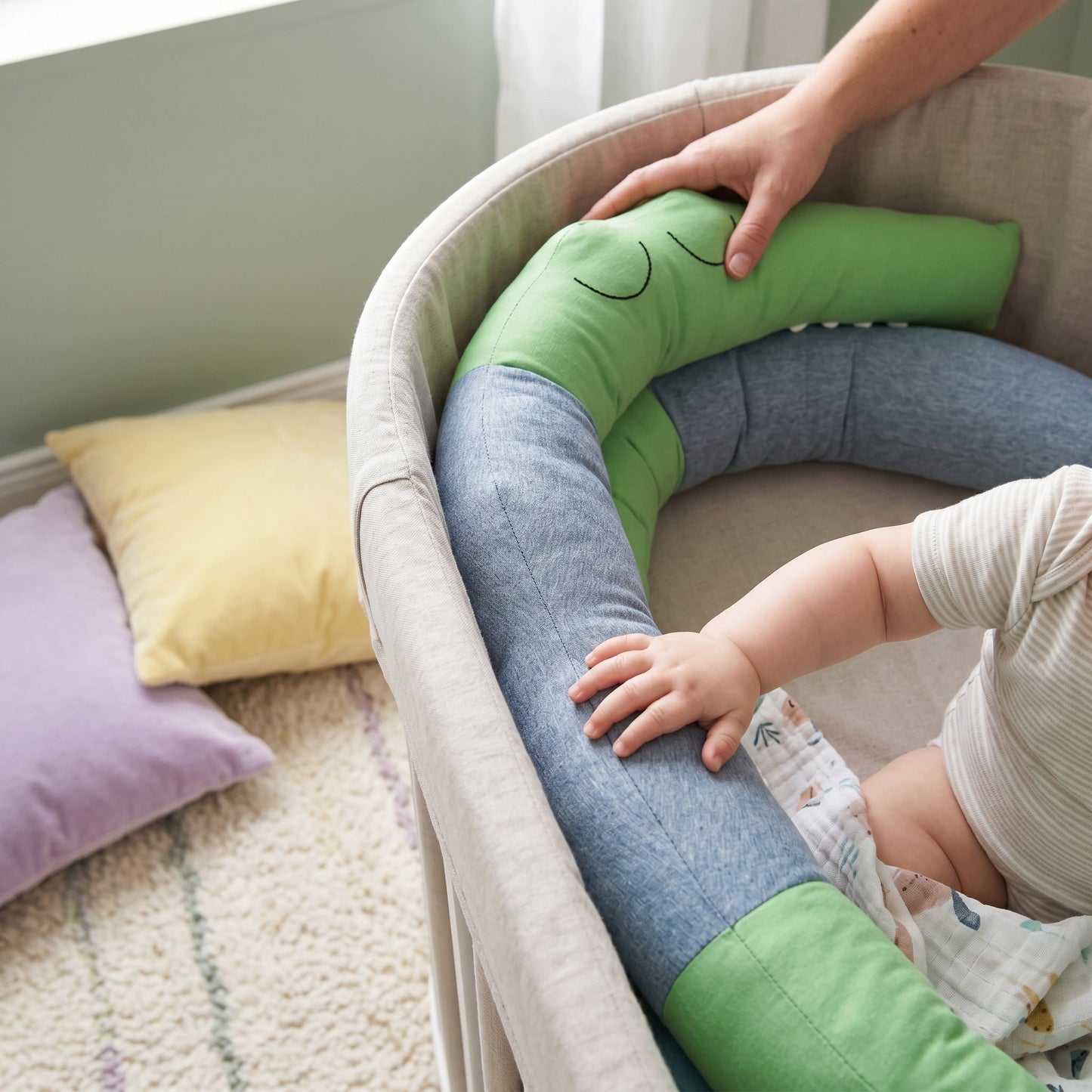 Animal Crib Bumper Liner Plush Toy