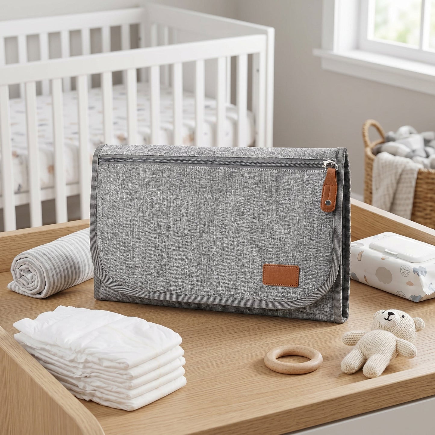 Baby Diaper Backpack with Compression Storage