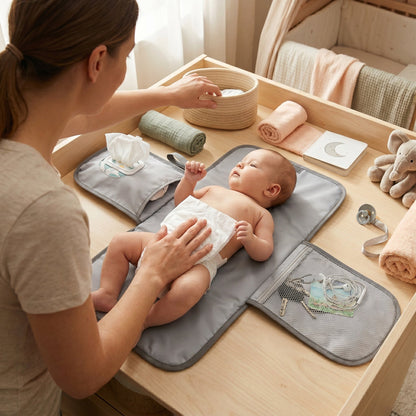 Baby Diaper Backpack with Compression Storage