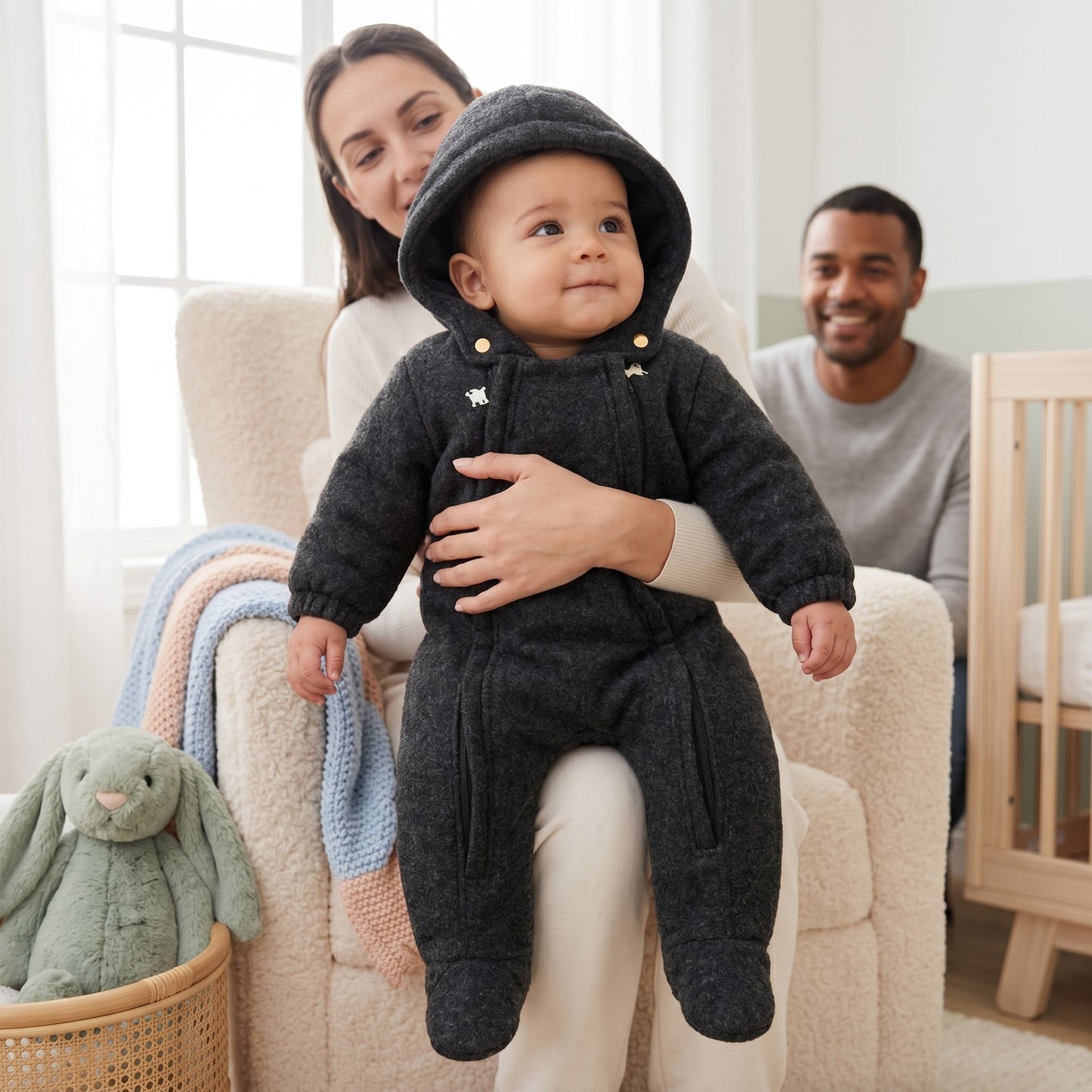 Baby Winter Fleece Snowsuit with Hood