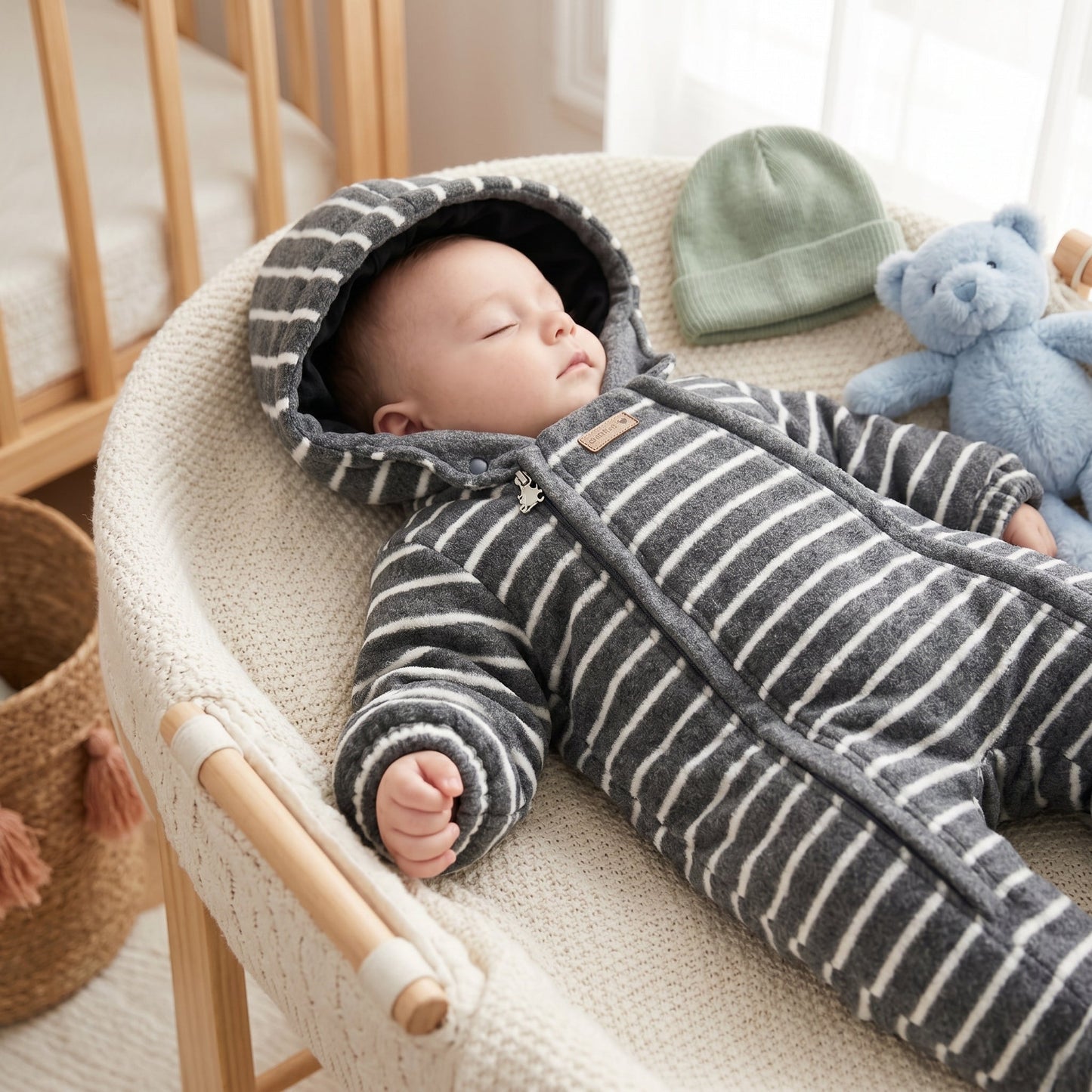 Baby Winter Fleece Snowsuit with Hood