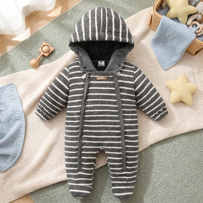 Baby Winter Fleece Snowsuit with Hood