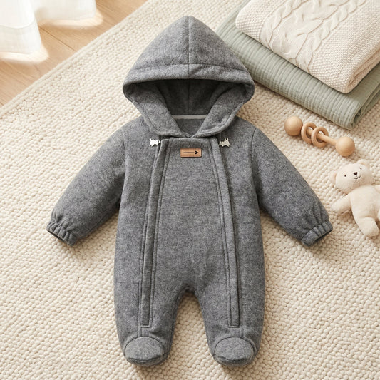 Baby Winter Fleece Snowsuit with Hood