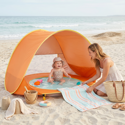 Little Manta Baby Beach Tent with Paddling Pool