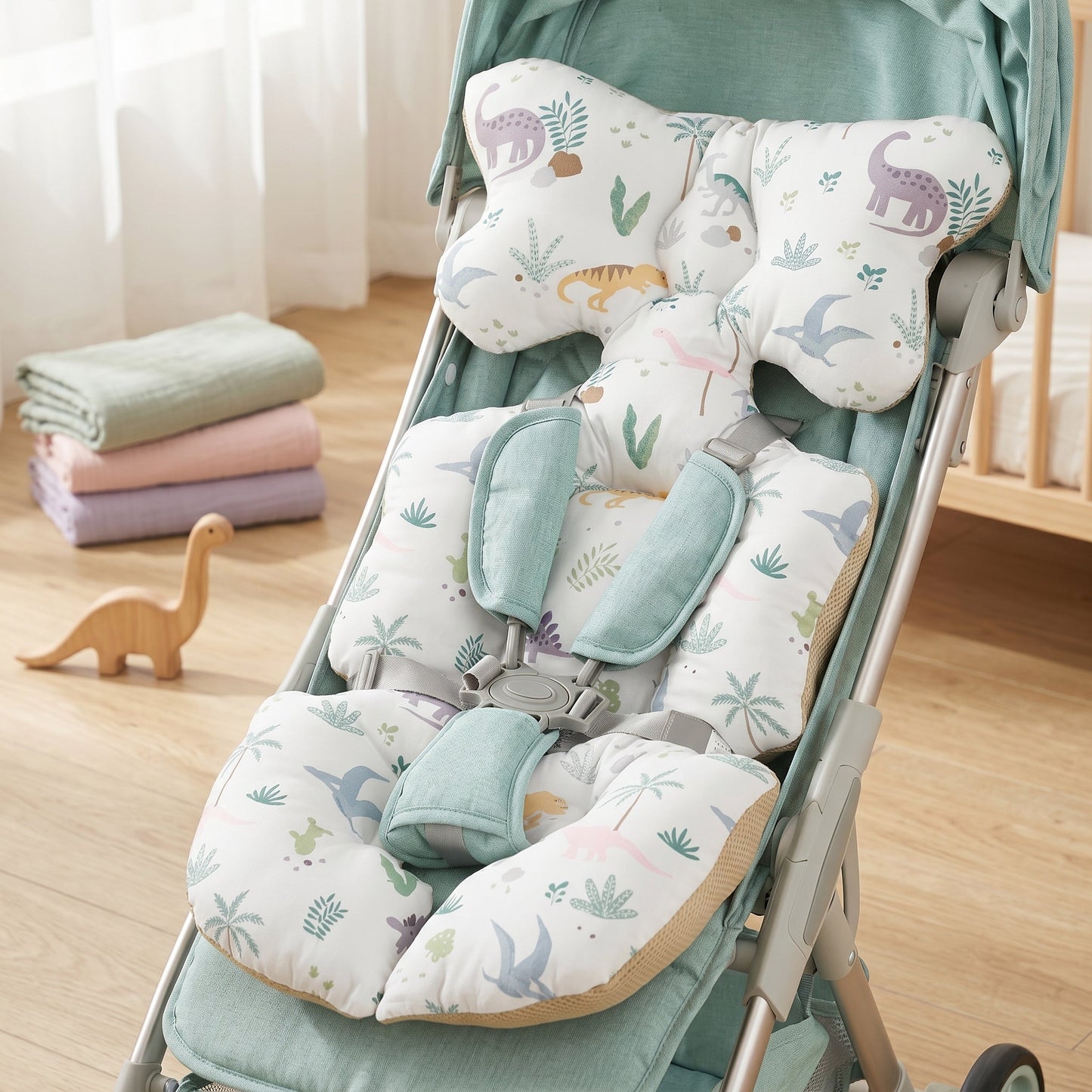 Breathable Head Support Stroller Pad