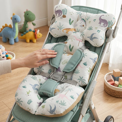 Breathable Head Support Stroller Pad