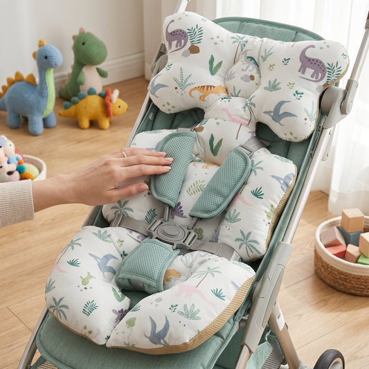 Breathable Head Support Stroller Pad