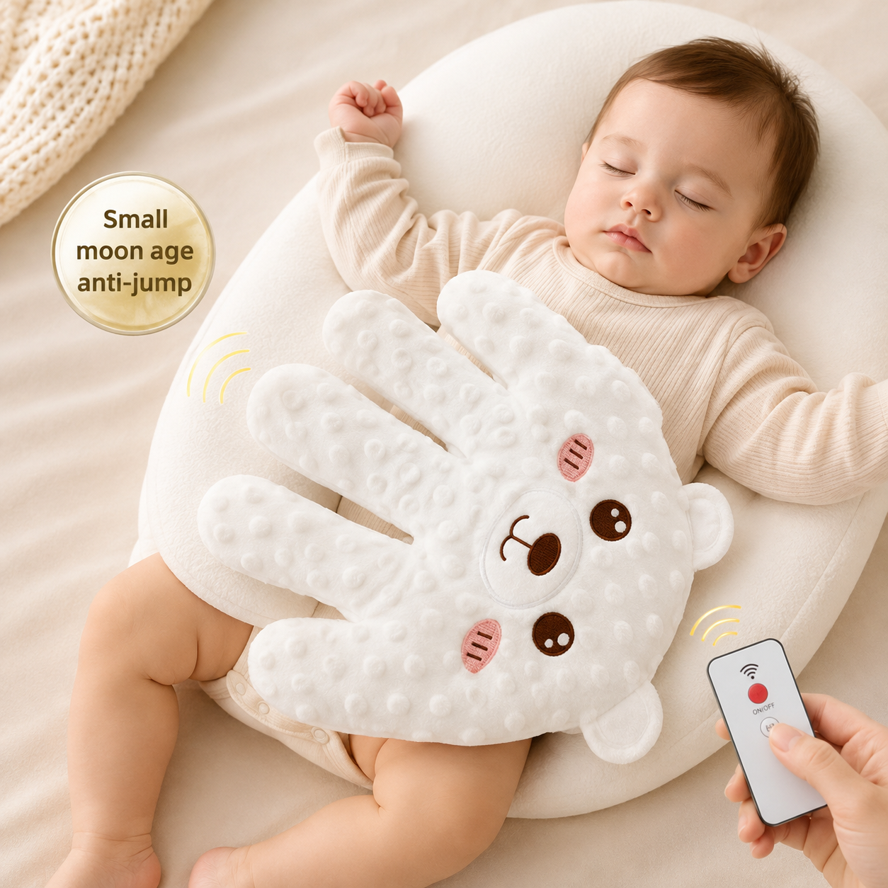 Momcy Newborn Baby Sleep Aid Palm Pillow