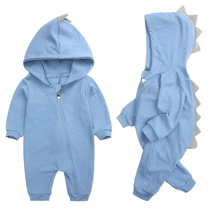 Dinosaur Hooded Baby Onesie