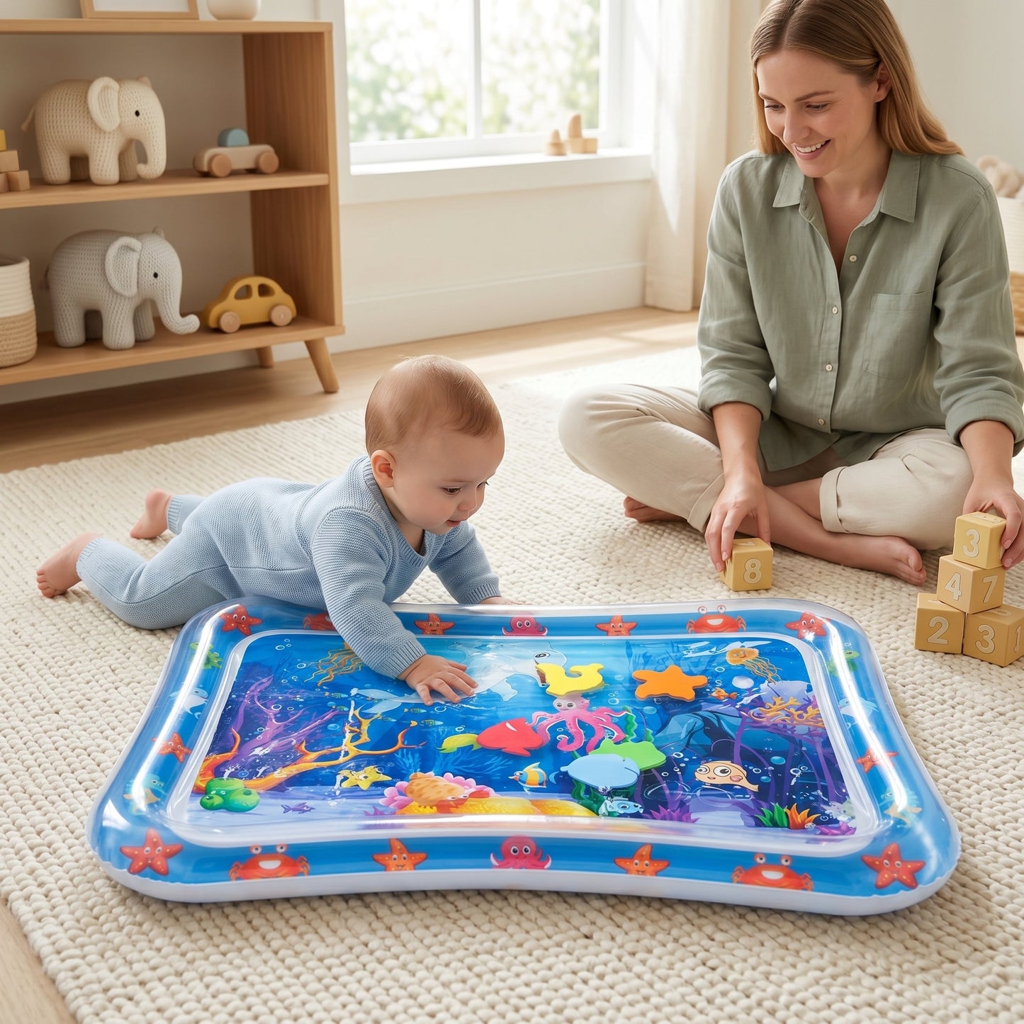 Inflatable Tummy Time Water Play Mat