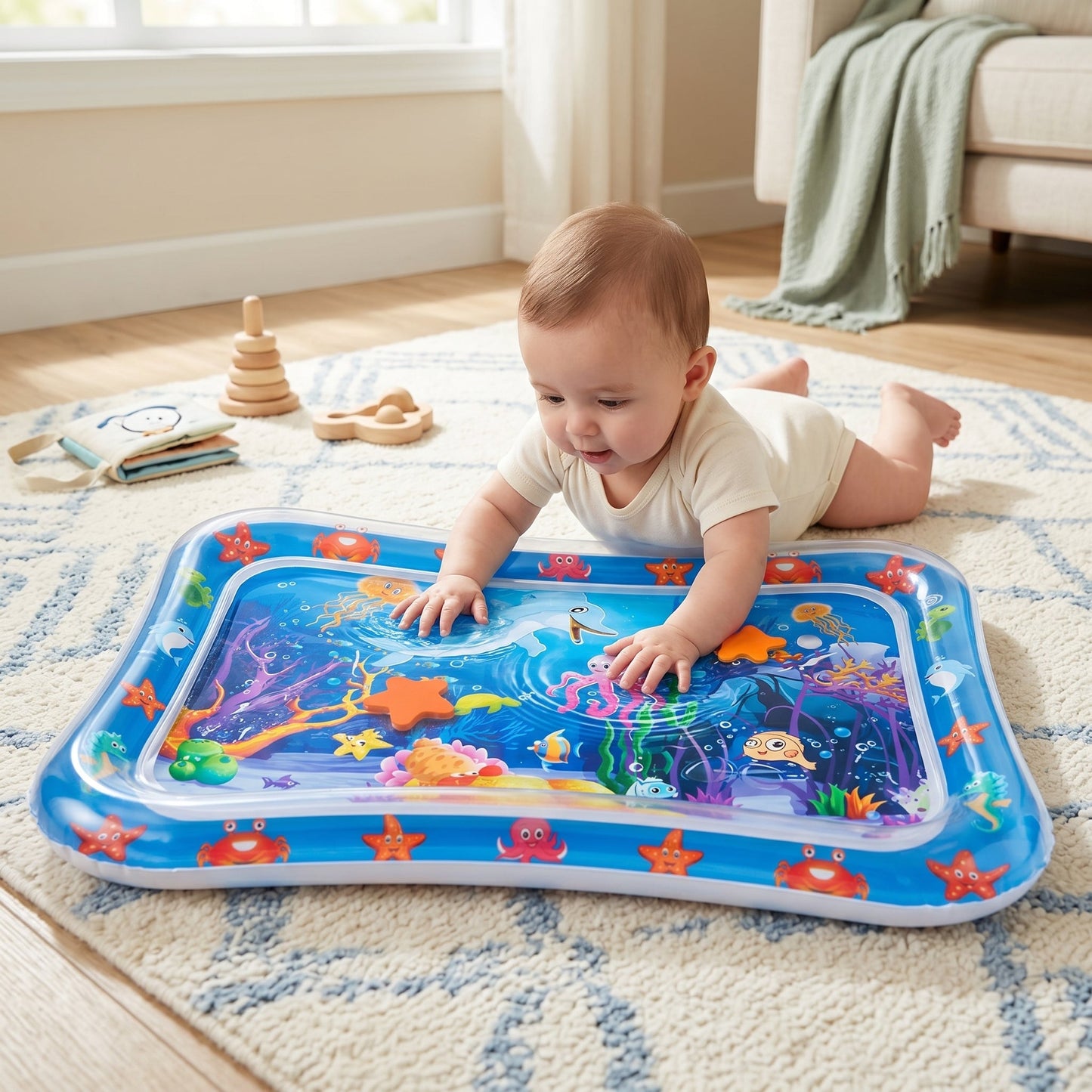 Inflatable Tummy Time Water Play Mat