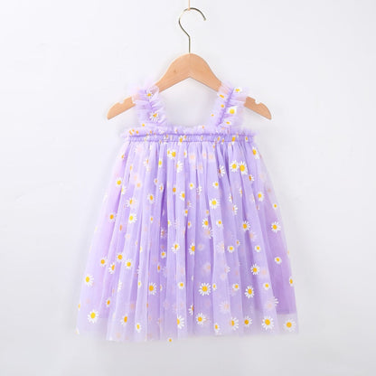 Little Manta Daisy Tulle Dress