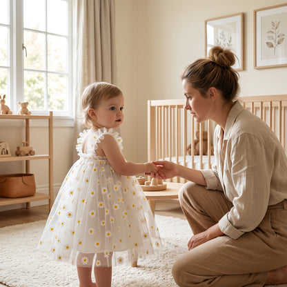 Little Manta Daisy Tulle Dress
