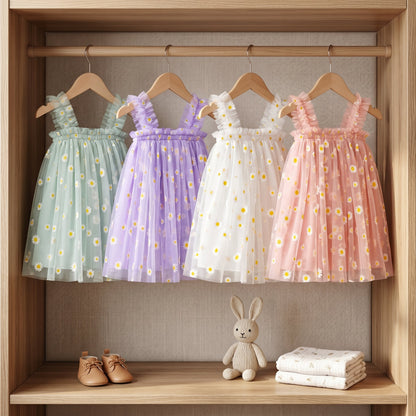 Little Manta Daisy Tulle Dress