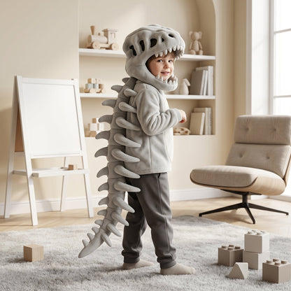 Little Manta Dino Plush Hoodie