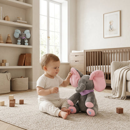 Little Manta Peek-a-Boo Elephant Plush Toy