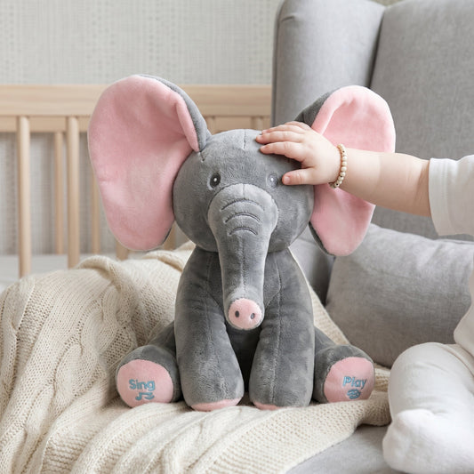Little Manta Peek-a-Boo Elephant Plush Toy