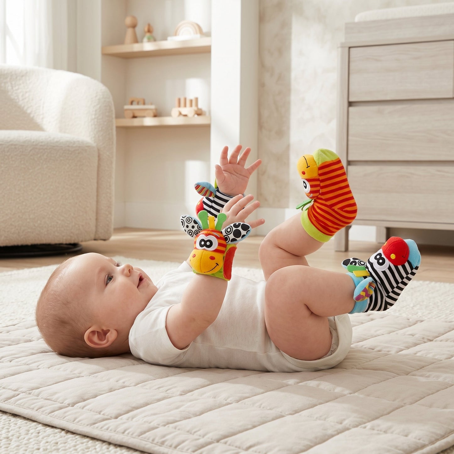 Little Manta Sensory Baby Socks & Wristband Set