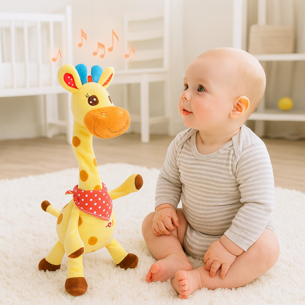 Little Manta Singing Giraffe Plush Toy