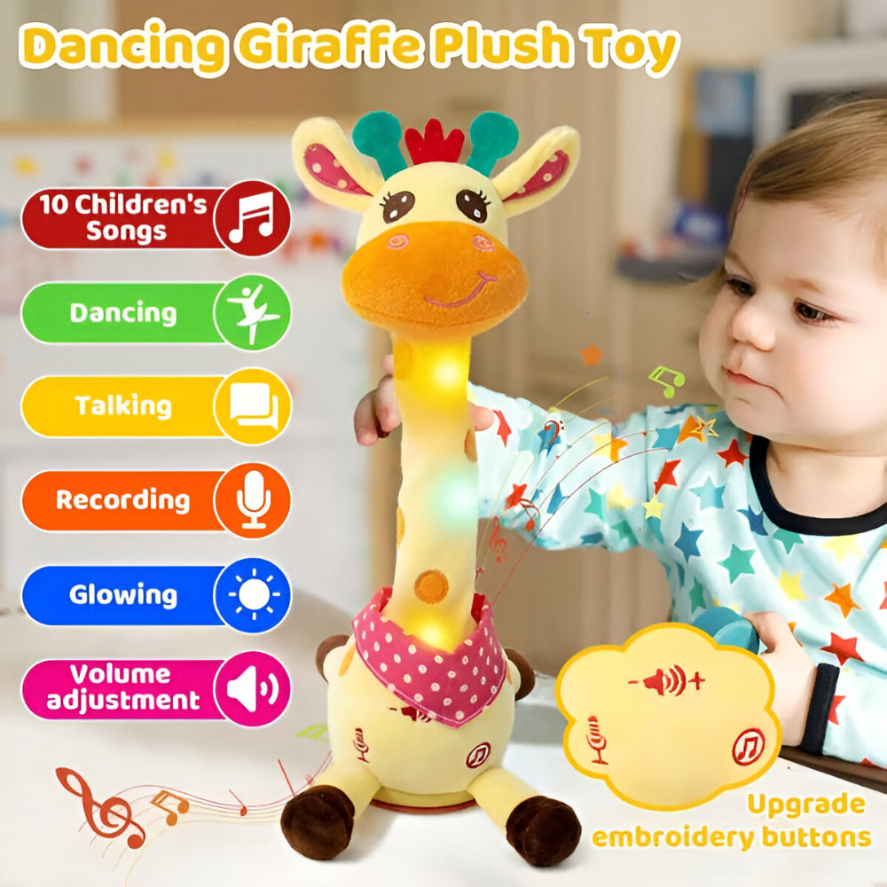 Little Manta Singing Giraffe Plush Toy