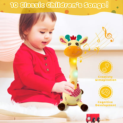 Little Manta Singing Giraffe Plush Toy
