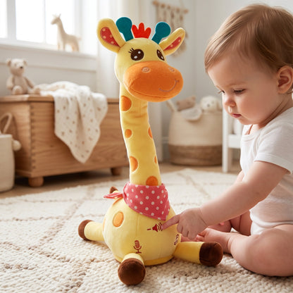 Little Manta Singing Giraffe Plush Toy