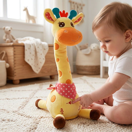 Little Manta Singing Giraffe Plush Toy