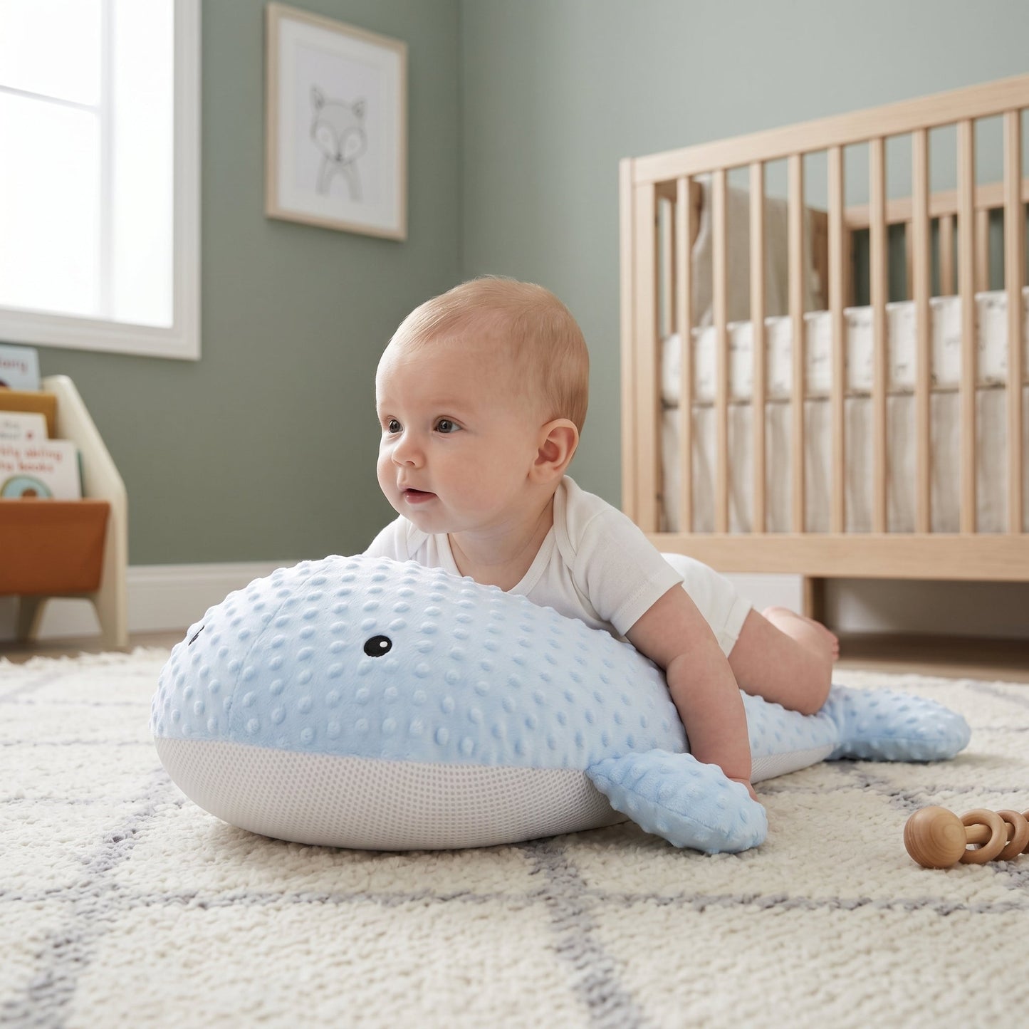 Little Manta Whale Tummy Relief Pillow