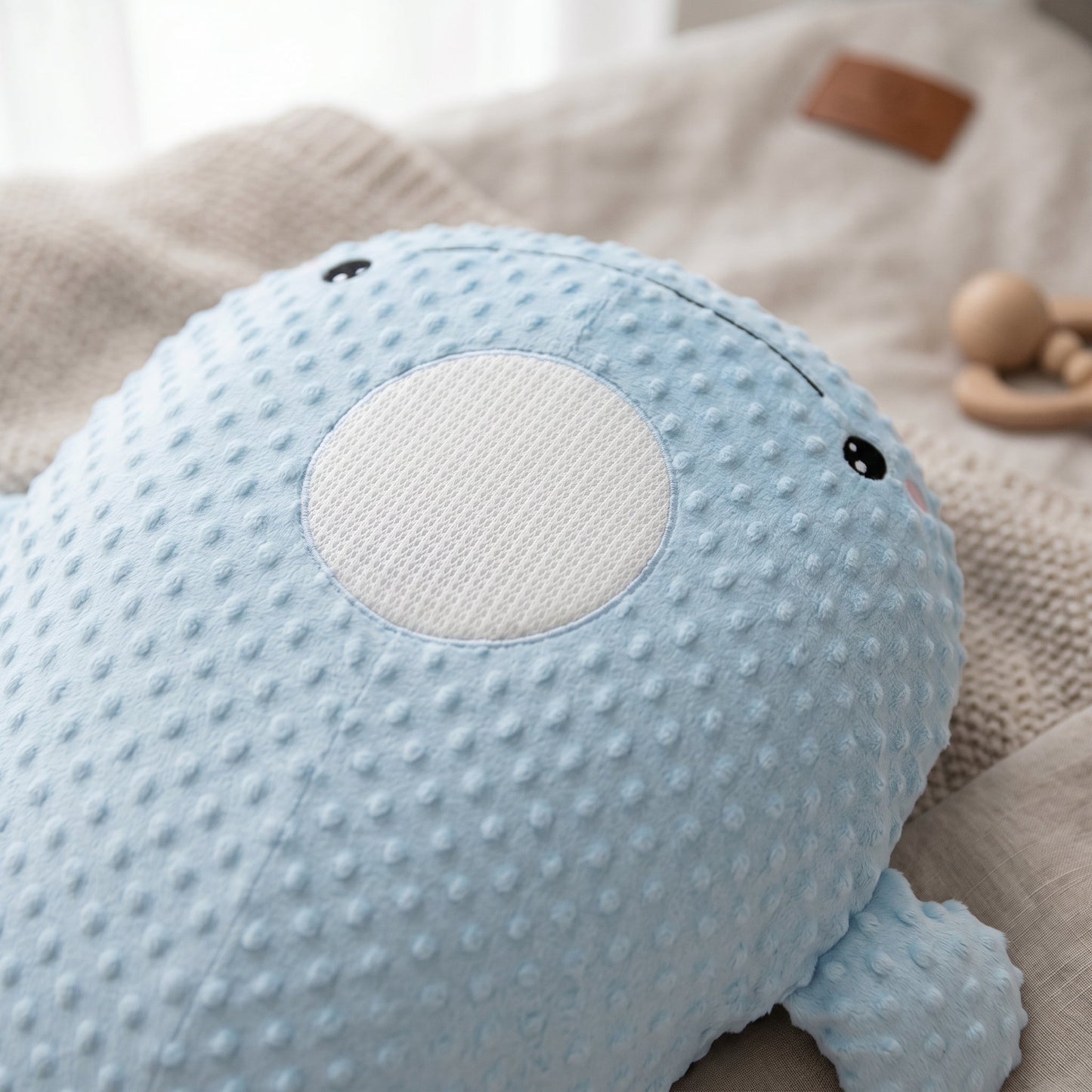Little Manta Whale Tummy Relief Pillow