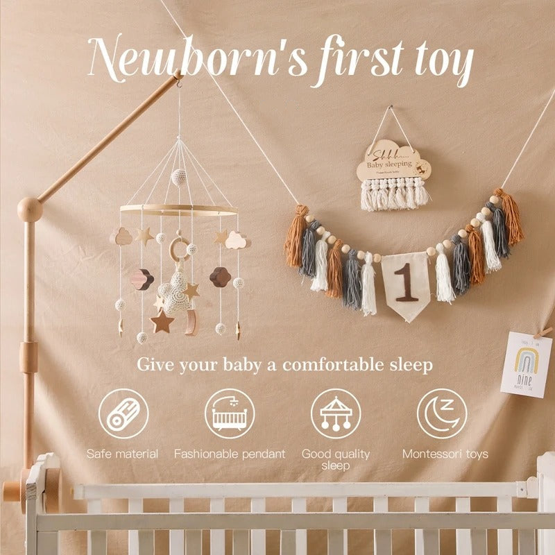 Musical Crib Mobile Set with Arm