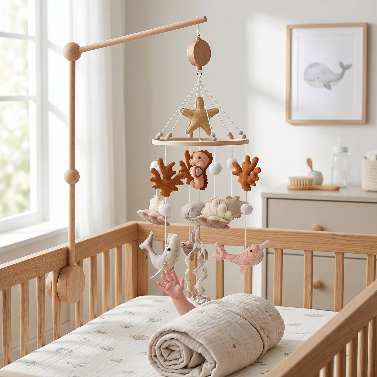 Musical Crib Mobile Set with Arm