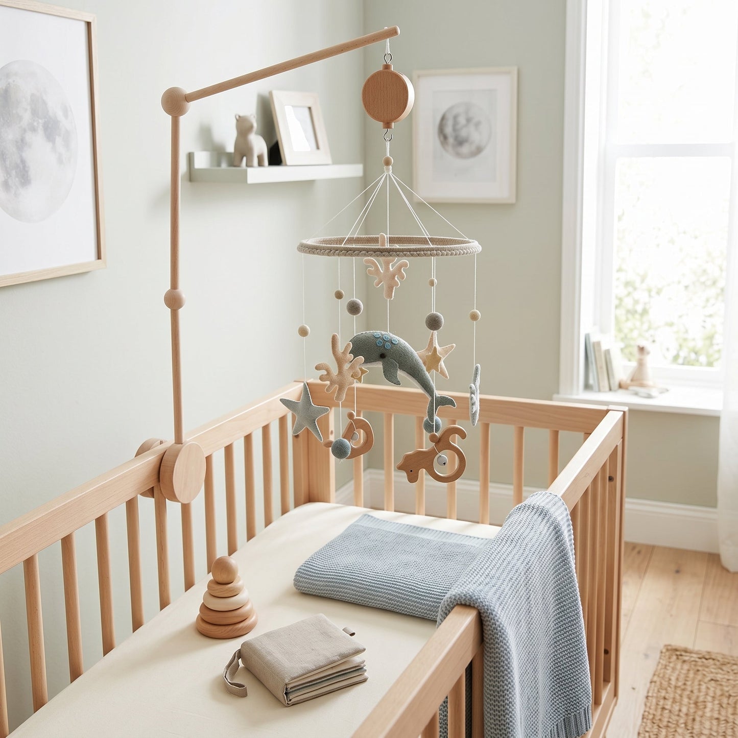 Musical Crib Mobile Set with Arm