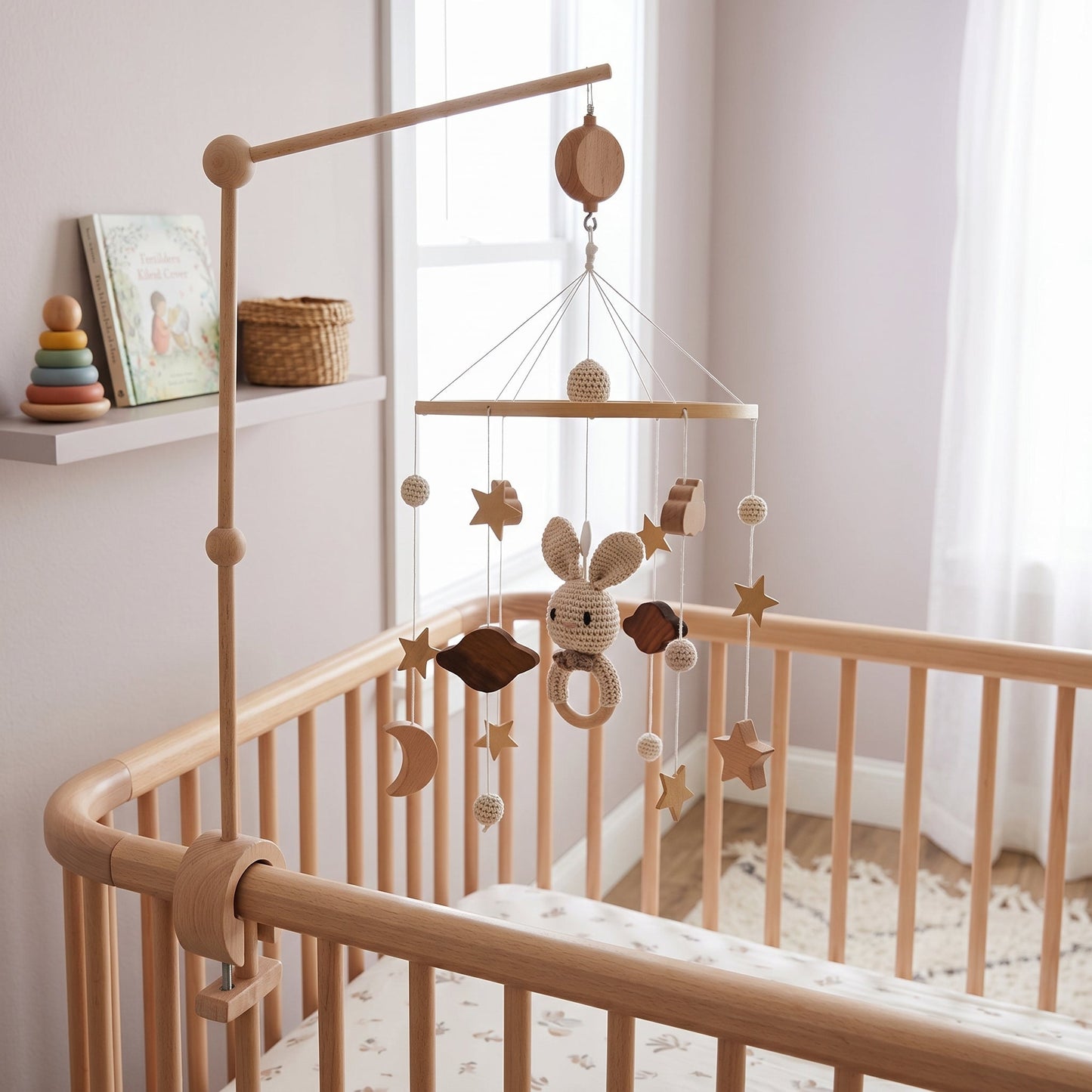 Musical Crib Mobile Set with Arm