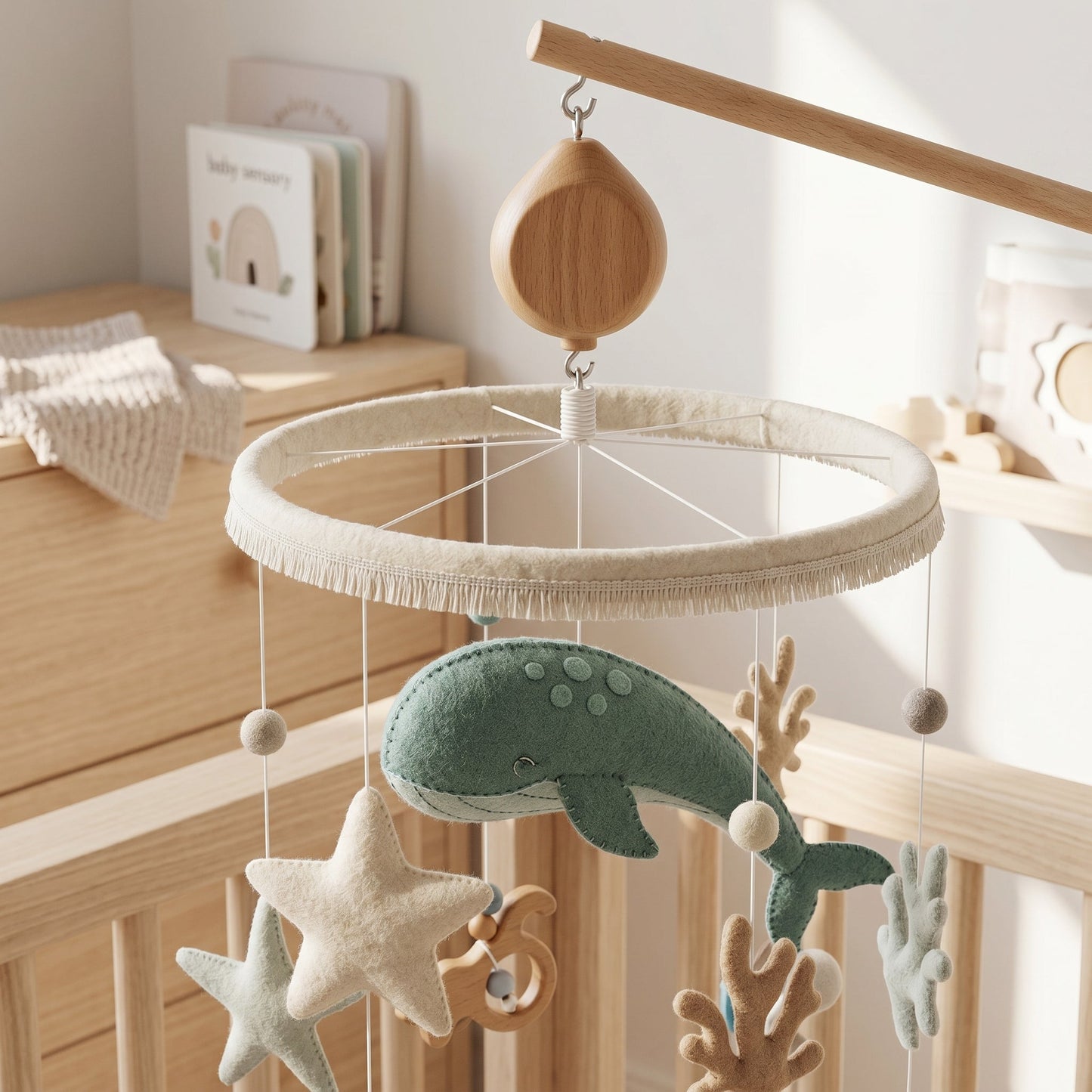Musical Crib Mobile Set with Arm
