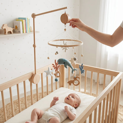 Musical Crib Mobile Set with Arm
