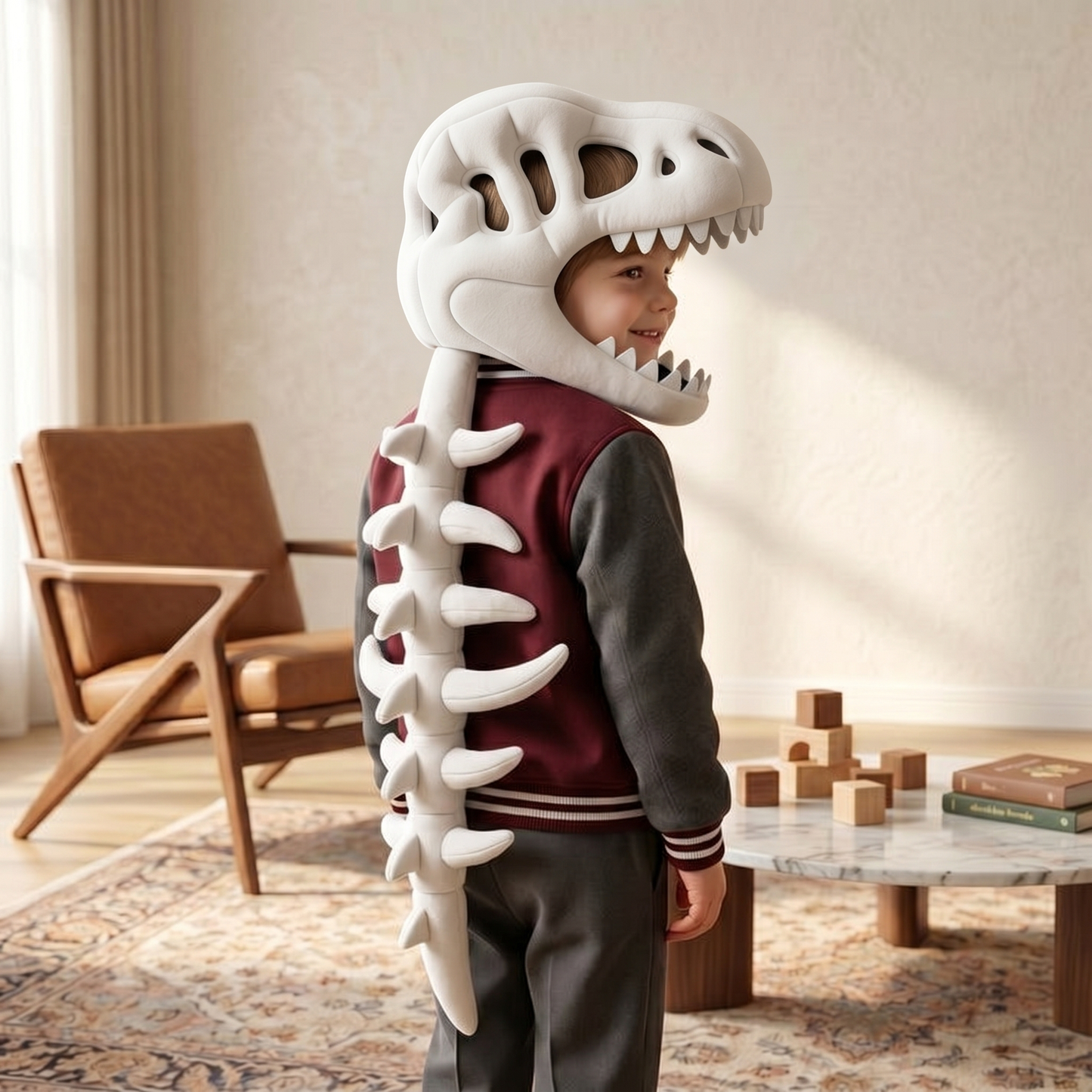 Little Manta Dino Plush Hoodie